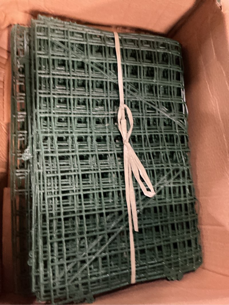 Condition photo showing Good Condition for honutige 10 pack grid plant wall frames, plastic frame for flowers wall arches backdrop diy decorative fences panel wall display for artificial flowers plant base