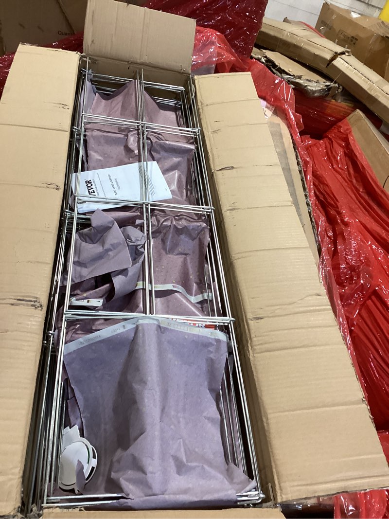 Condition photo showing As Is for Storage Shelves Organizer - 4 Tier Metal Shelf Organizer with Metal Wheels and Adjustable Leveling Feet, Heavy Duty Garage Shelving for Kitchen, Pantry and Closet, 33.1"x12.6"x58.9", Black Black 33.1W x 12.6D x 58.9H(4T)