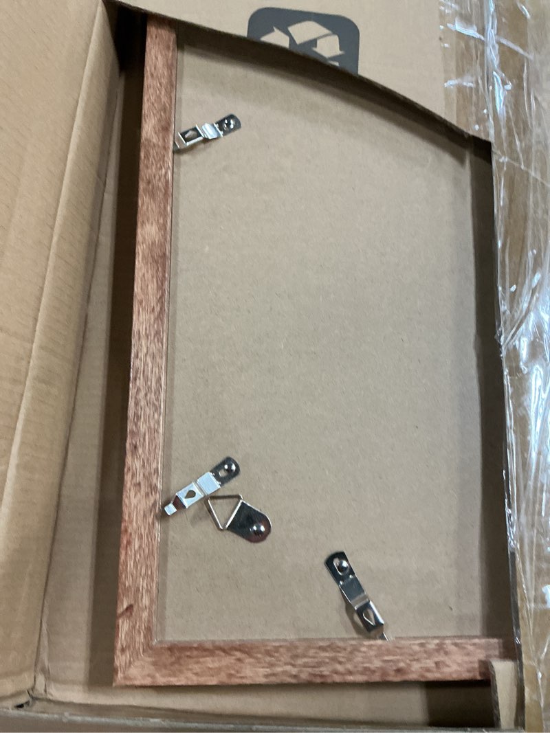 Condition photo showing Good Condition for irahmen 16x24 picture frame set of 2 with plexiglass, display 12x18 picture with mat or 16 x 24 without mat, rustic brown wood poster frame for photo wall gallery mounting horizontal and vertical rustic brown 16x24
