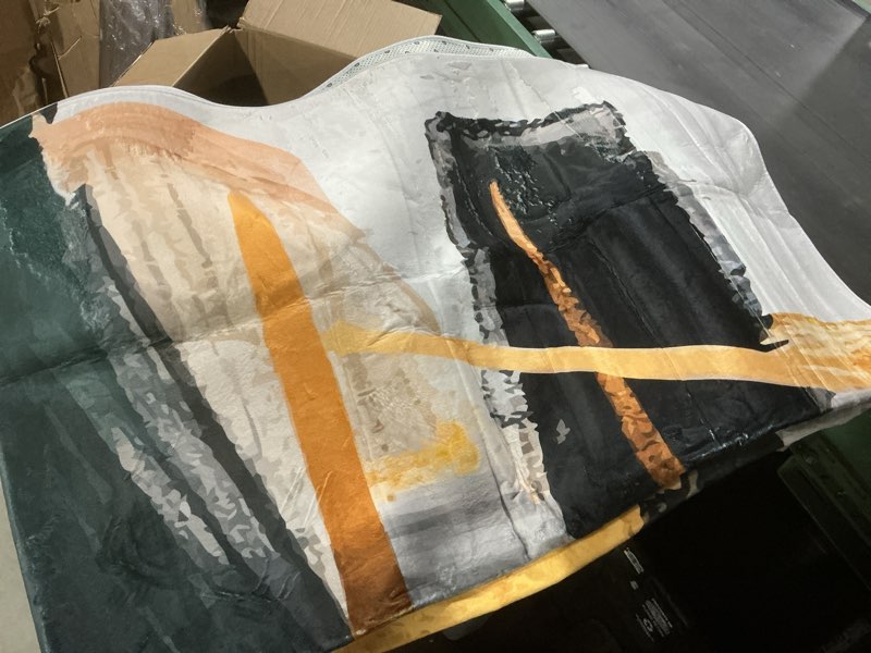 Condition photo showing Good Condition for similar  to photo 9ch fashion modern area rug 7' x 5', abstract art painted black white gold foil modern artwork area rug non-slip carpet for living room bedroom dining room abstract art 5' x 7' (rectangular)