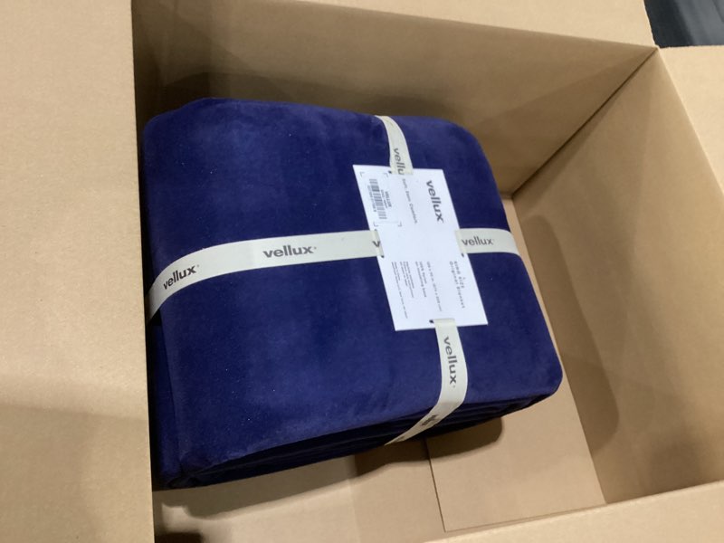 Condition photo showing As Is for King Throw Blanket | Original Blanket | Snuggle-Ready | Durable Machine Washable Pet Friendly | All-Season Comfort | Layering Bed Sofa Blanket | Blanket for Bed | Cozy Throw Blanket | Navy Navy King