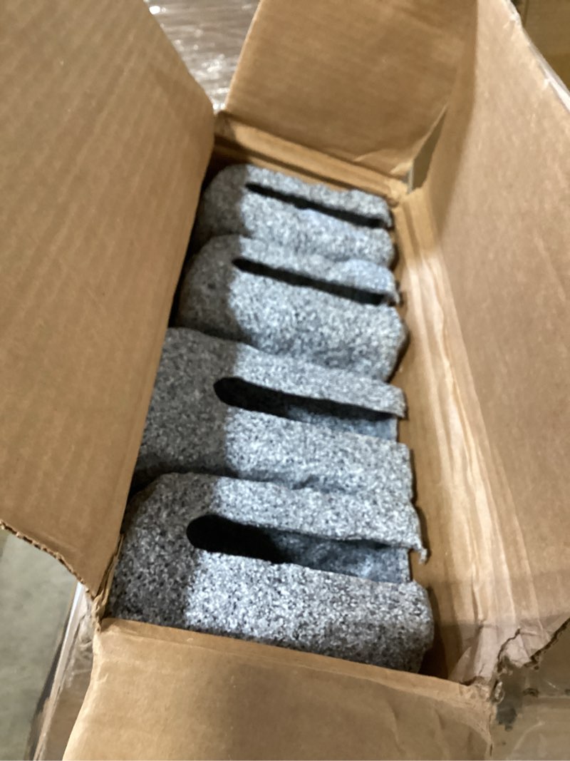 Condition photo showing New/Like New for beuta landscape edging | garden edging border | faux stone blocks for lawn edging, flower beds & yard edging – 4 pack | each section has 6 blocks 48" l x 4" w x 6.5" h | 8 spikes | greystone 4-pack (16 ft) greystone