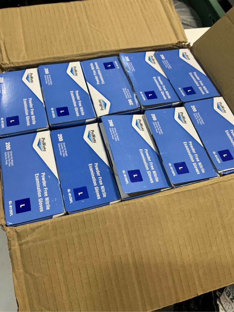Condition photo showing New/Like New for adenna phantom 6 mil latex exam gloves – powder-free, textured grip, disposable, medical grade, tattoo & law enforcement use, case of 1000, medium, black medium (case of 1000)