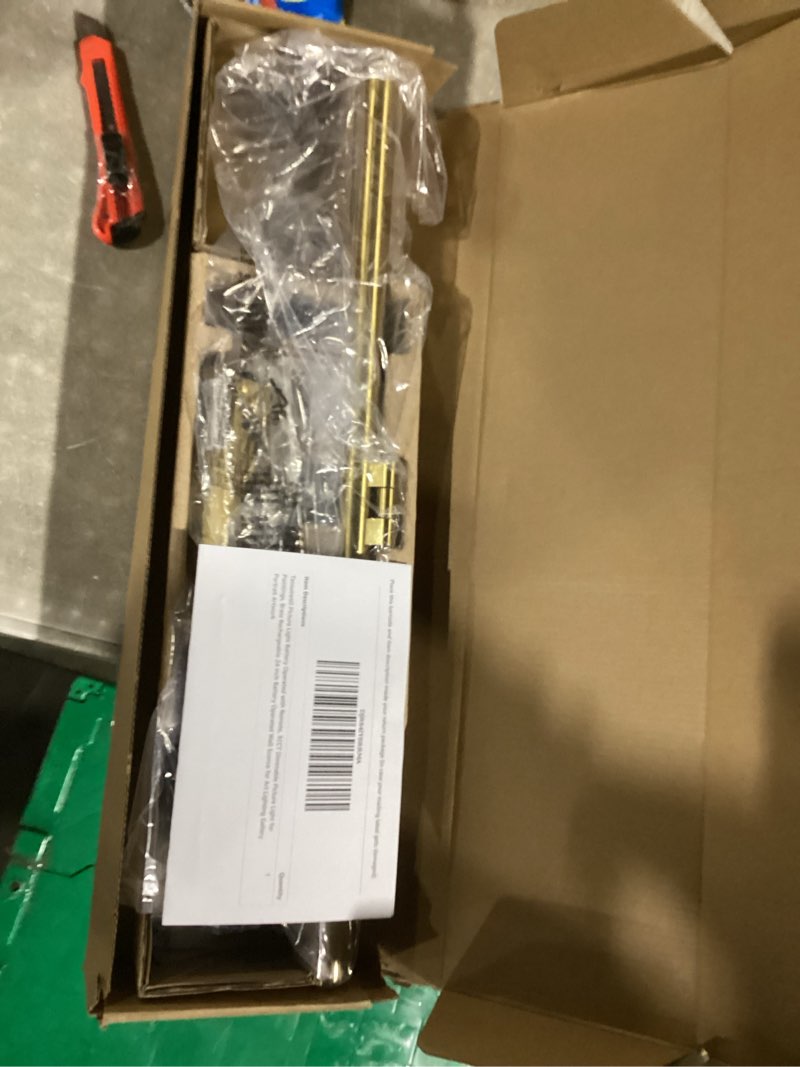 Condition photo showing Good Condition for Picture Light Battery Operated with Remote, 3CCT Dimmable Picture Light for Paintings, Brass Rechargeable 24 inch Battery Operated Wall Sconce for Art Lighting Gallery Portrait Artwork