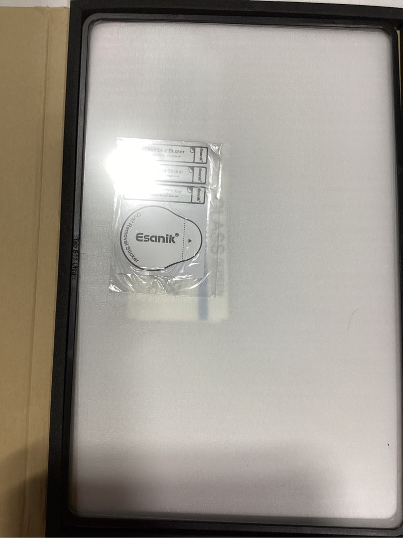 Condition photo showing As Is for esanik 2 pack like paper glass screen protector for samsung galaxy tab s11 ultra(14.6 inch) 9h tempered glass film with alignment frame, writing like on paper, anti glare s11 ultra-14.6''