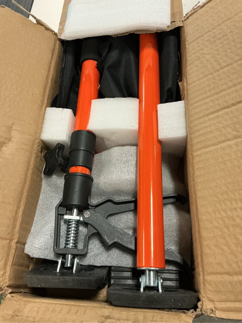 Condition photo showing Good Condition for 4PK Support Pole, Steel Telescopic Adjustable 3rd Hand Support System, Support Rod, Supports up to 154 lbs Construction Rods for Cabinet Jacks Cargo Bars Drywalls Extends from 49 Inch to 114 Inch