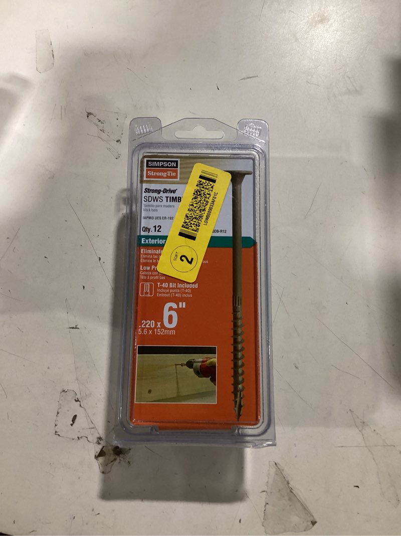 Simpson Strong-Tie Strong-Drive SDWS Timber #12 x 6-in Double-barrier Exterior Construction