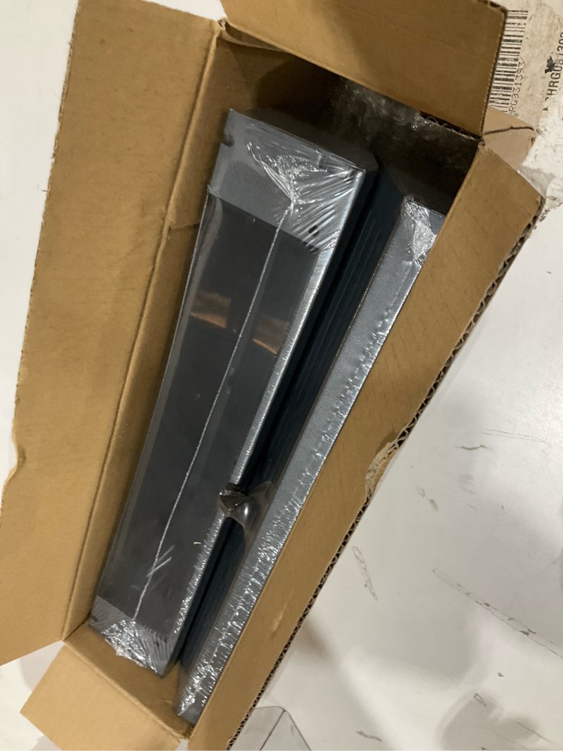 Condition photo showing Good Condition for yaocom 2 pcs 15 inch baseboard register duct opening size vent covers for home floor diffuser wall corner baseboard air covers floor diffuser including screws easy installation(black,stripes) black 15 inch stripes