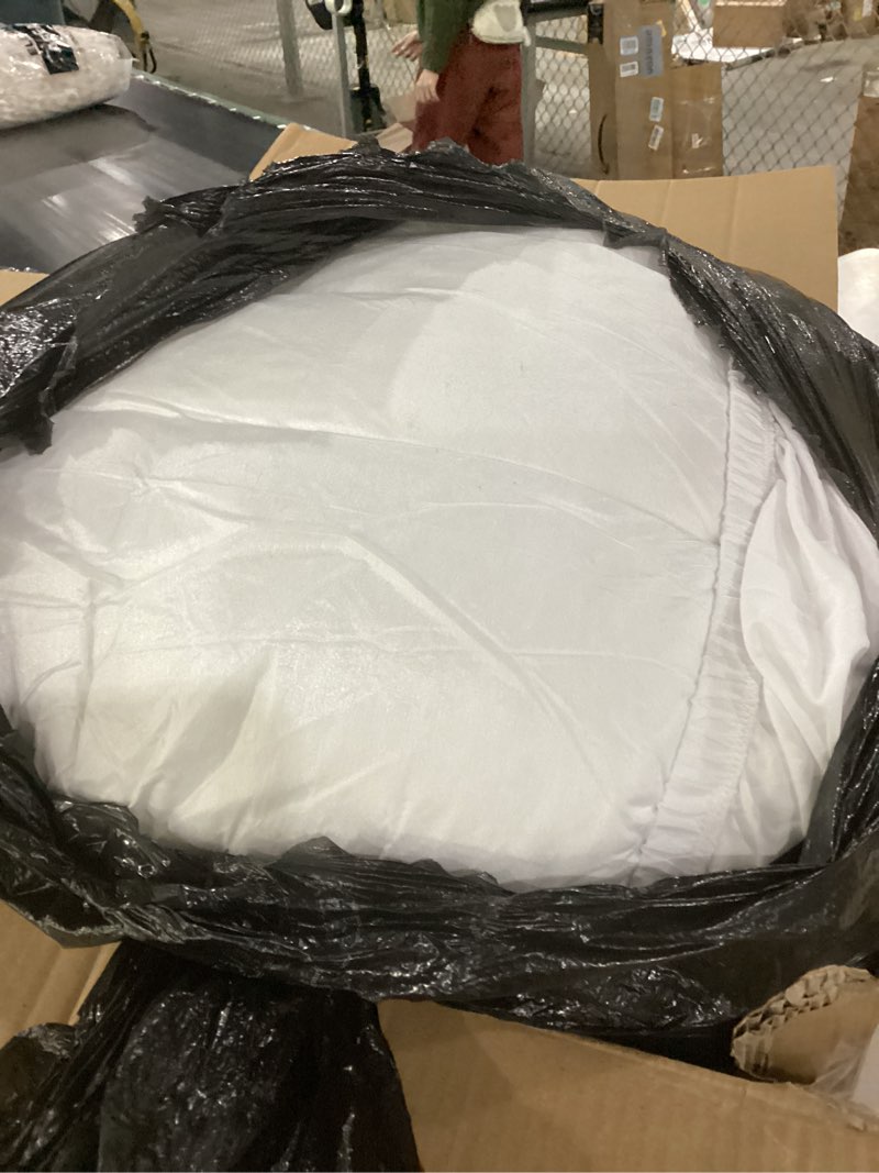 Condition photo showing As Is for beckham hotel collection king size mattress pad (extra padded) & protector hybrid - quilted pillow top mattress cover - thick, plush, fitted mattress topper for bed