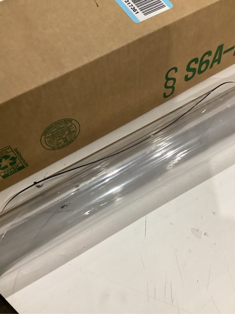 Condition photo showing Good Condition for 24X60 Inch Crystal Clear Dining Table Cover 1.5mm Thick Vinyl Plastic Tablecloths Protector Office Desk Pad Mat Waterproof Transparent Wooden Furniture Topper Protective Cover Chair Floor Mats 24" (Round) Upgraded Verison Clear 1.5mm