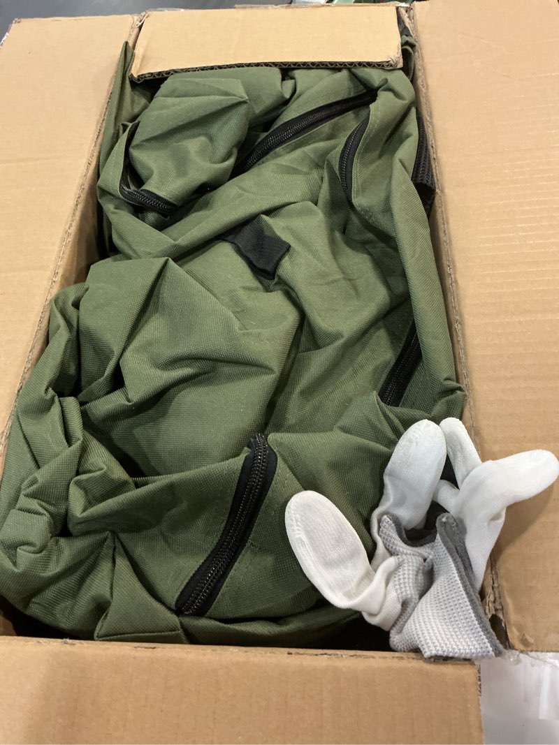 Condition photo showing Good Condition for 42 inch collapsible travel dog crate for medium large dogs, portable dog crate 4-door foldable soft kennel with durable mesh windows for indoor & outdoor travel, with storage bag,green 42.0"l x 31.0"w x 31.0"h green