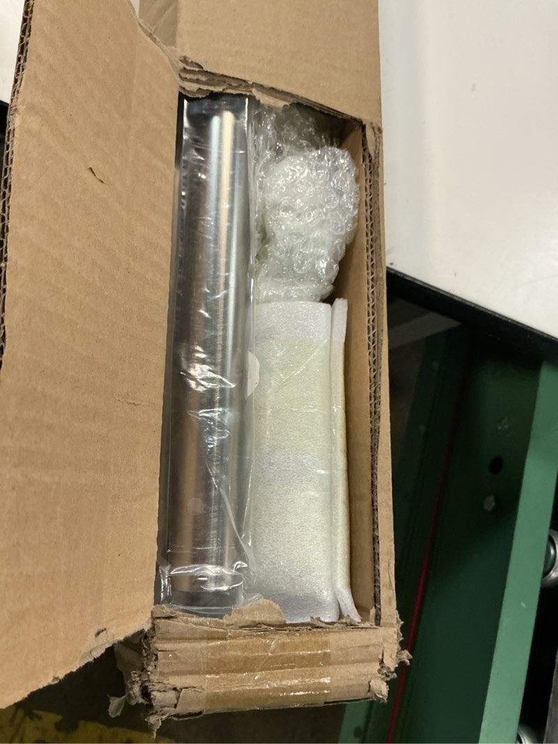 Condition photo showing Good Condition for heavy duty curtain rods, 1 1/8 inch diameter single curtain rod 144-240inch(12-20ft) extendable length for large windows with end caps adjustable modern brackets-matte nickel matte nickel 144-240"