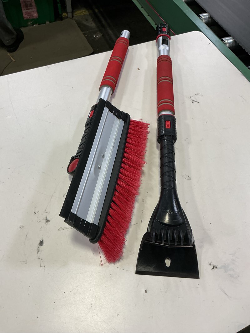 Condition photo showing As Is for  (Similar ) 42\" Car Snow Brush & Ice Scraper Red Snow Brush for Car Extendable, Upgraded Heavy Duty Pivoting Snow Broom for SUV Trucks Windshield Snow Cleaning
