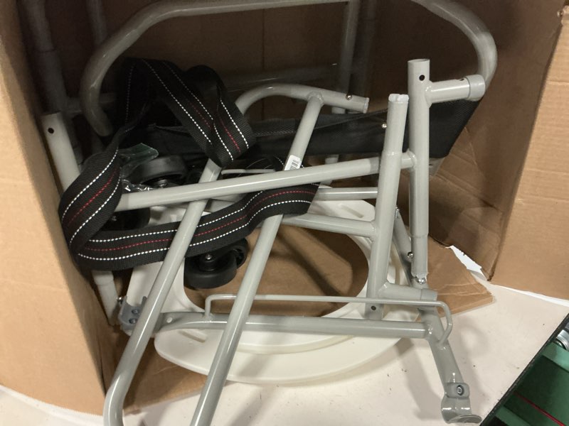 Condition photo showing As Is for aliseniors 3-in-1 rolling shower chair with wheels, bedside commode transport wheelchair, waterproof inside bathroom & toilet chair for handicap, elderly, injured or disabled, 250 lbs