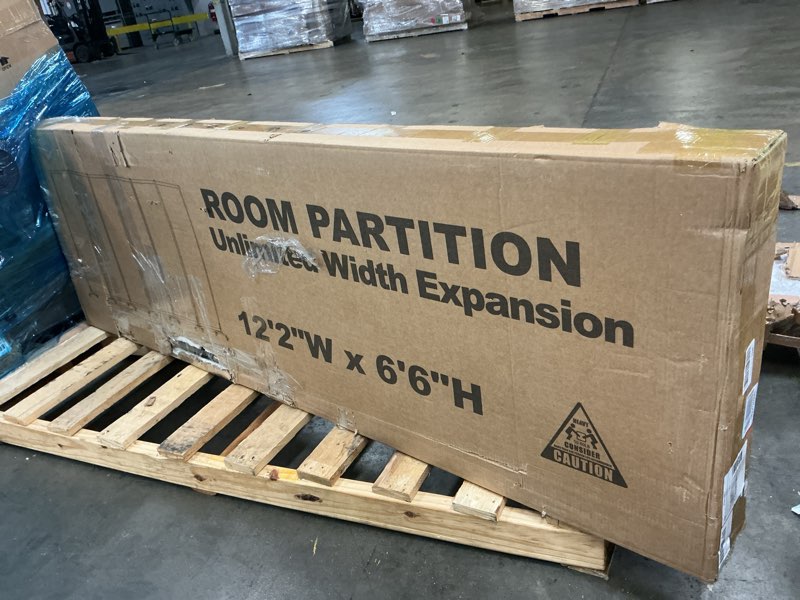 Condition photo showing Good Condition for upgrade version room partition and divider, freestanding rolling dividers with wheels,office privacy screen divider wall,classroom felt dividers,12'2"l* 6'7"h,6 panel?beige beige 6