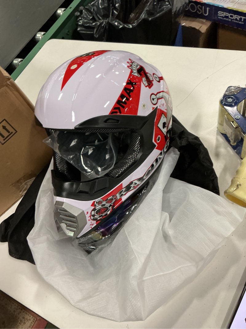 Condition photo showing New/Like New for ( size XS )SPARK DOT Certified Youth Motocross Helmet Kids Dirt Bike Helmets - Full Face, Lightweight & Breathable for O Road E-Bike BMX MX ATV (with Gloves Goggles Mask) 4P Set