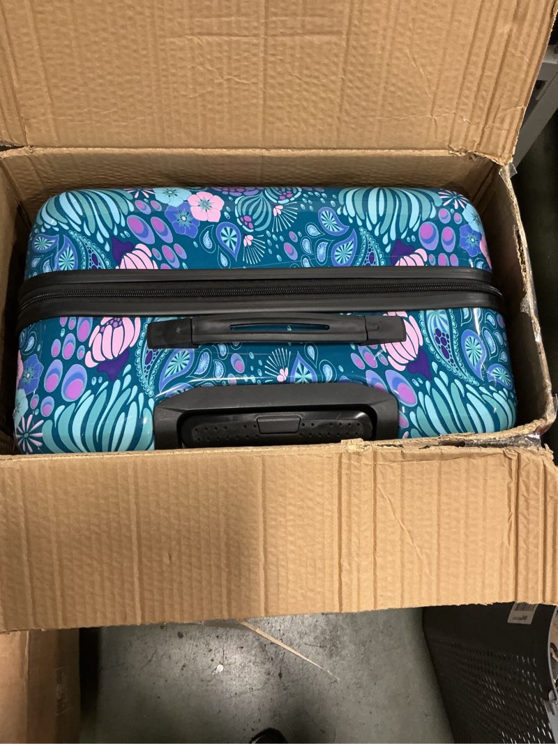 Condition photo showing As Is for Travelers Club Bella Caronia 20" Carry-On Voguish Luggage, Desert Pattern, 3 Piece Set