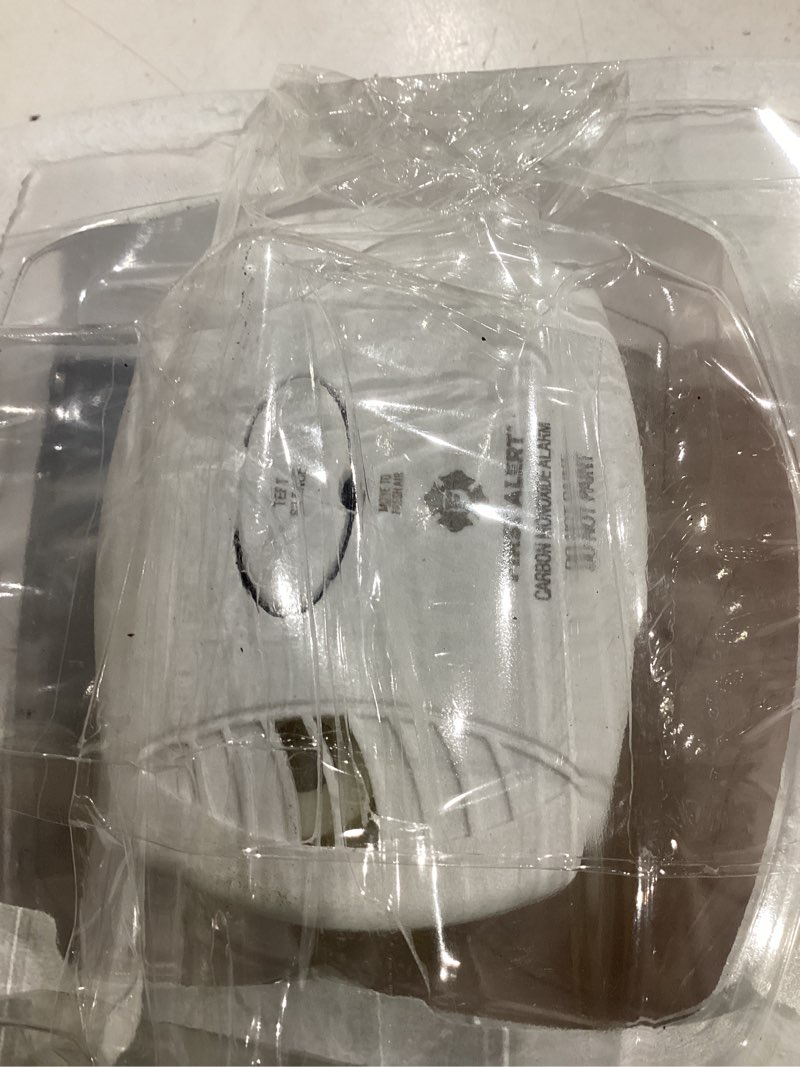 Condition photo showing As Is for first alert battery-powered electrochemical carbon monoxide detector