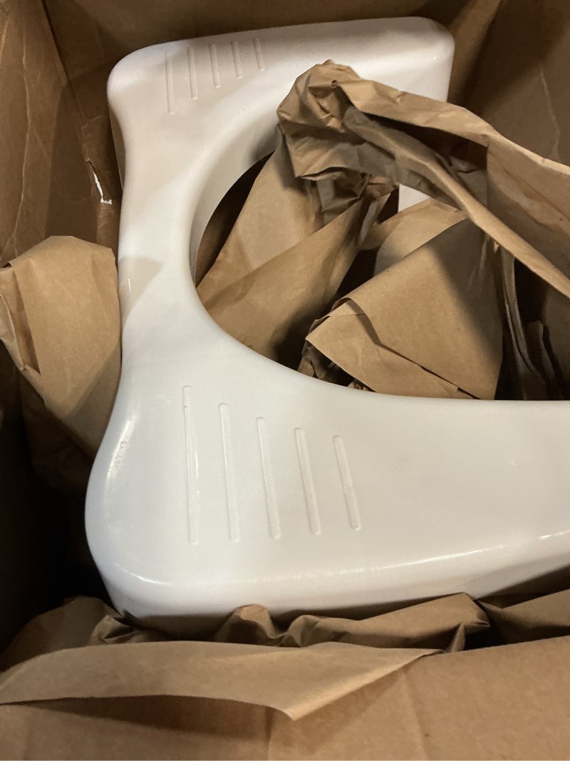 Condition photo showing As Is for squatty potty simple curve bathroom toilet stool 7" white