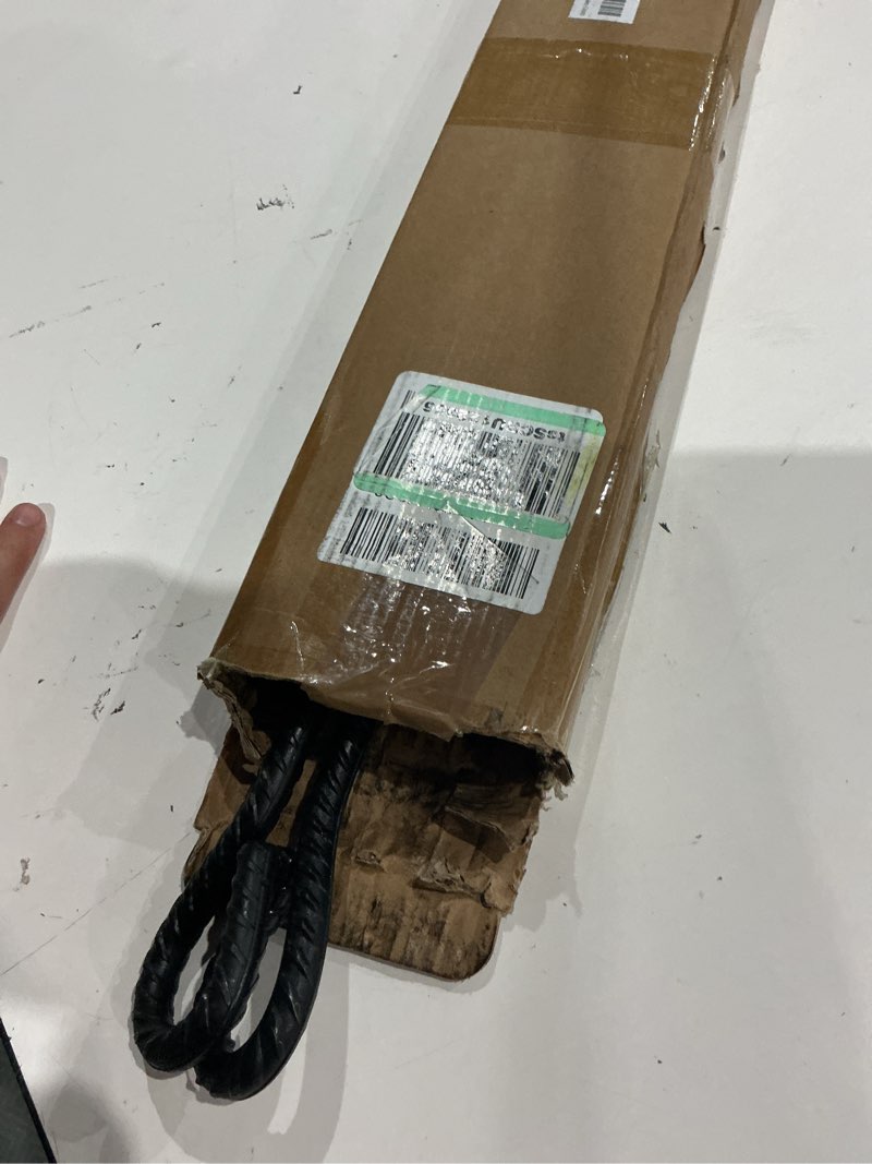Condition photo showing As Is for 36 inch rebar stakes 1/2" diameter 6 pack extra long tree stakes | heavy duty steel ground anchors with loop for high wind, temporary fencing, greenhouse, industrial use, black q-36"x1/2"-6pcs