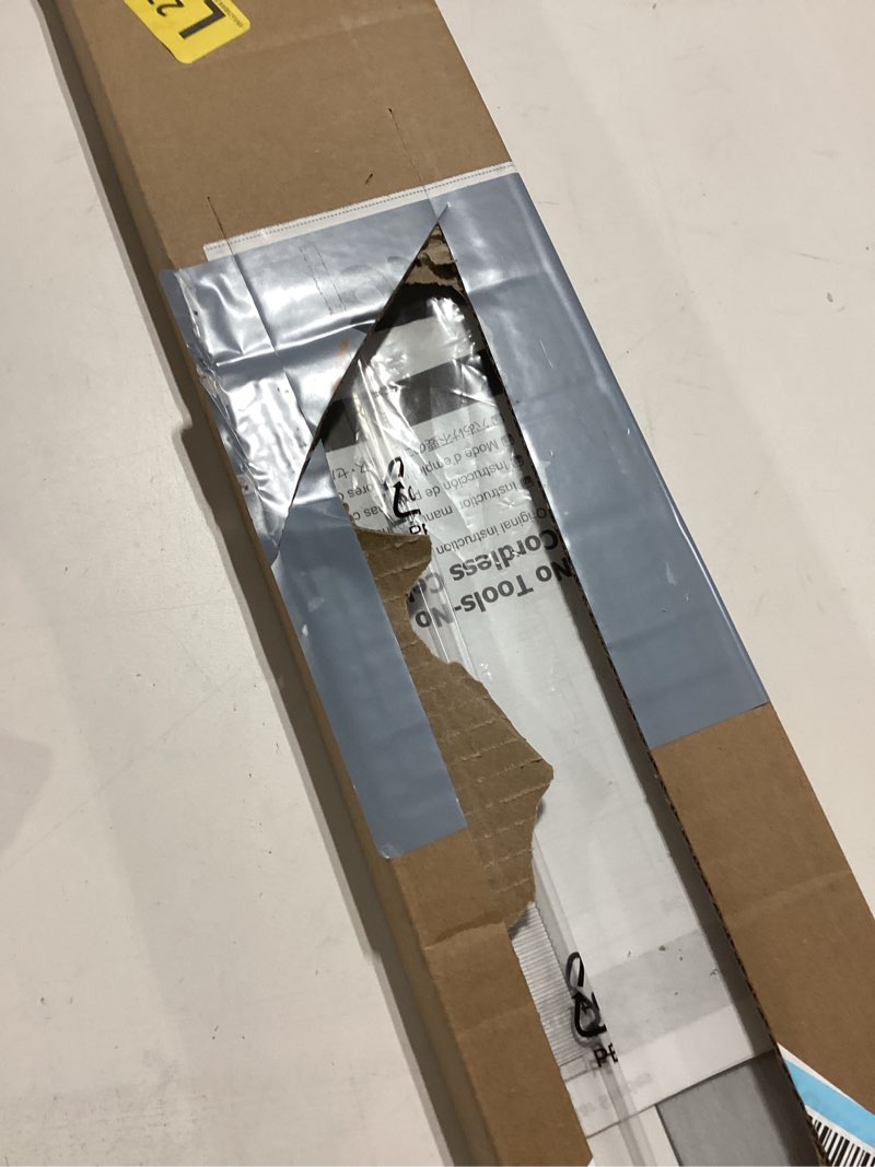 Condition photo showing Good Condition for LazBlinds Cordless Cellular Shades, No Tools No Drill Blackout Honeycomb Shades Pleated Blinds for Windows, 35'' W x 48'' H, Silver White Blackout-silver White 35'' W x 48'' H