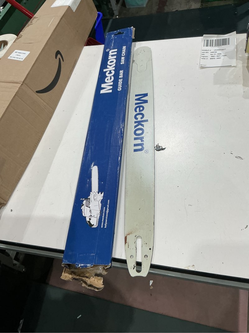 Condition photo showing As Is for 24 inch chainsaw guide bar and chain combo 3/8" pitch 0.050" gauge 84 drive links tail mount d009 fit for husqvarna x-tough 24 inch chainsaw bar 372xp 365 390xp 395 xp 562xp 572xp,240vxlhd009 24" 3/8" .050" 84dl d009 1 chains+1 bar