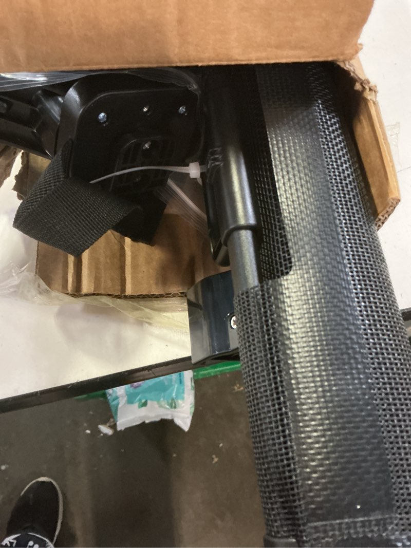 Condition photo showing Good Condition for upgraded retractable baby gates for stairs & banister, mesh dog gate indoor, extends to 55" wide 33" tall, child safety gate for stairway, banister & wall mount (black) black 33" tall x 55" wide