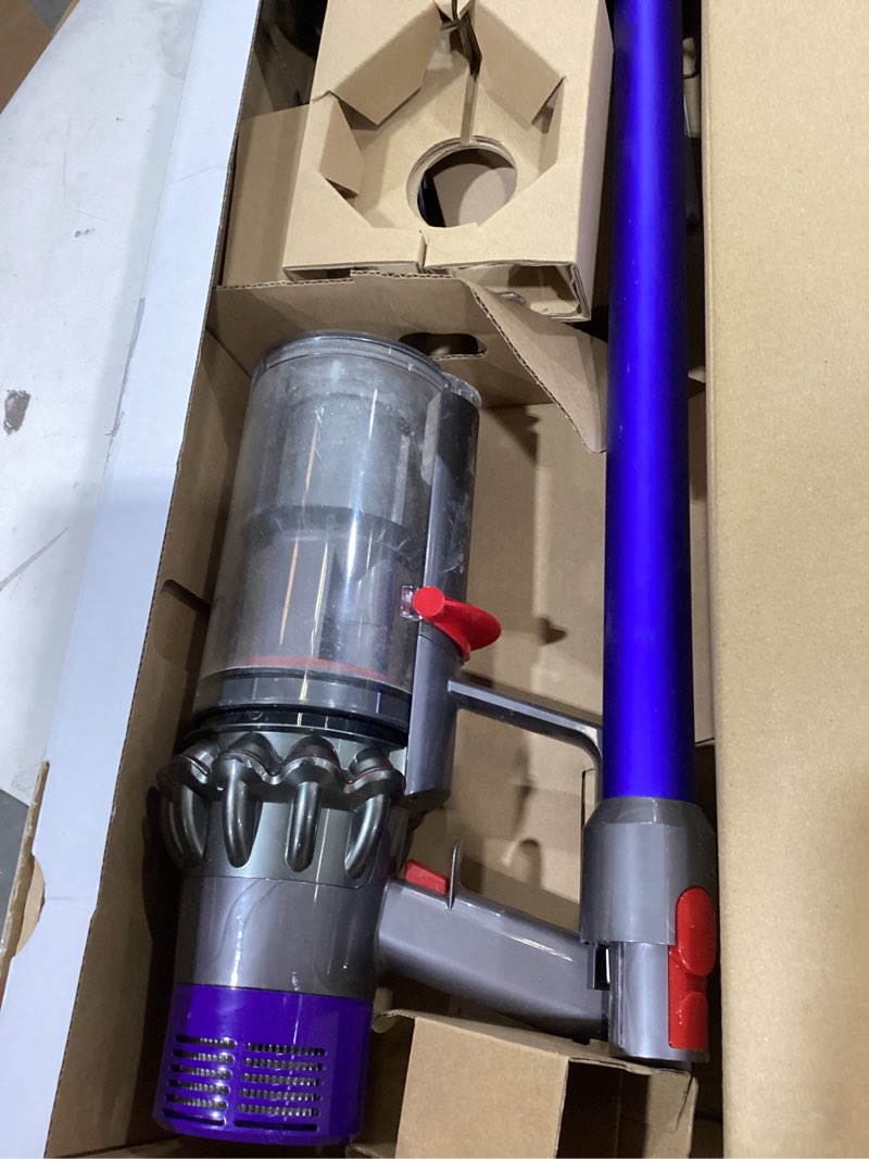 Condition photo showing As Is for Dyson V11 Cordless Stick Vacuum, Large, Nickel/Blue