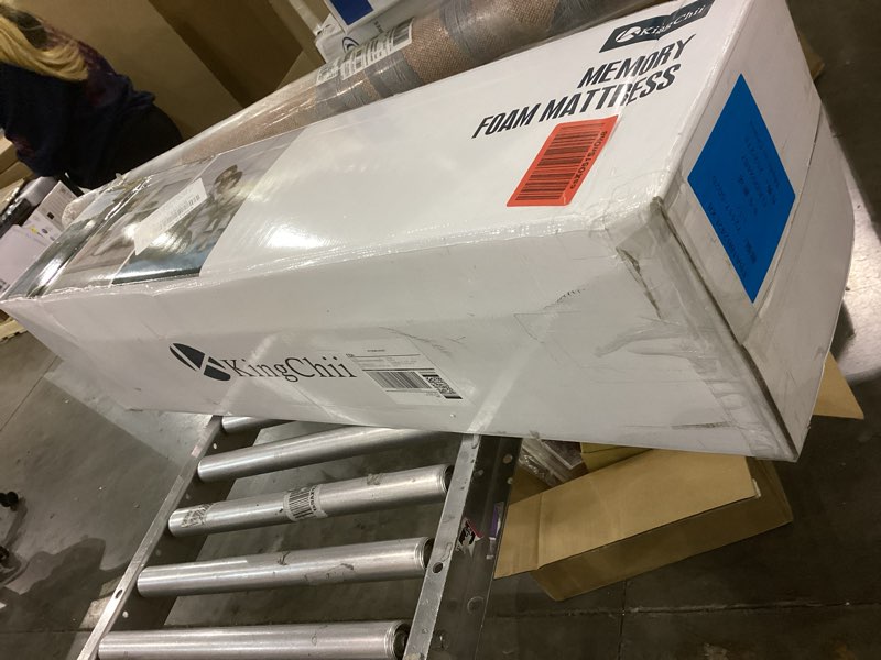 Condition photo showing New/Like New for KingChii Memory Foam Camping Mattress, Portable Roll Up Sleeping Pad for Road Trip, Floor Mat Roll Up Futon Mattress for Guests Sleepoverr Twins/75 * 38 * 3 inch