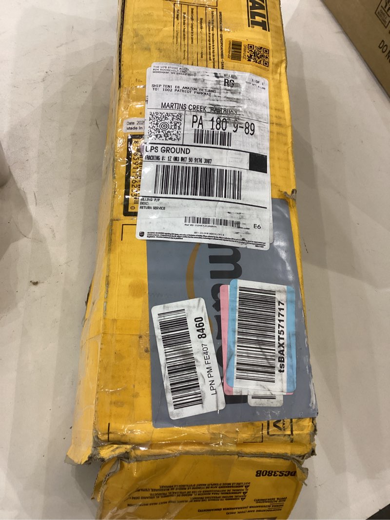 Condition photo showing Good Condition for DEWALT 20V MAX Reciprocating Saw, 3,000 Strokes Per Minute, Variable Speed Trigger, Bare Tool Only (DCS380B) Recip Saw Only Saw