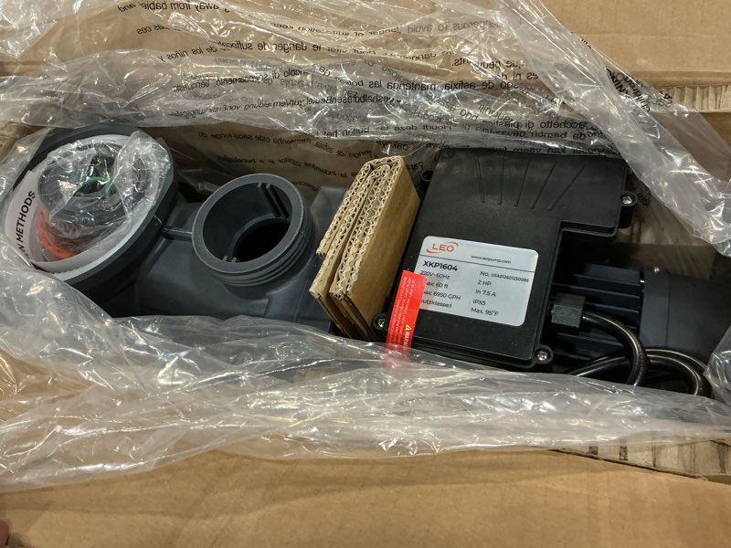 Condition photo showing Good Condition for leo in/above ground pool pump high flow powerful self priming pool pump,red