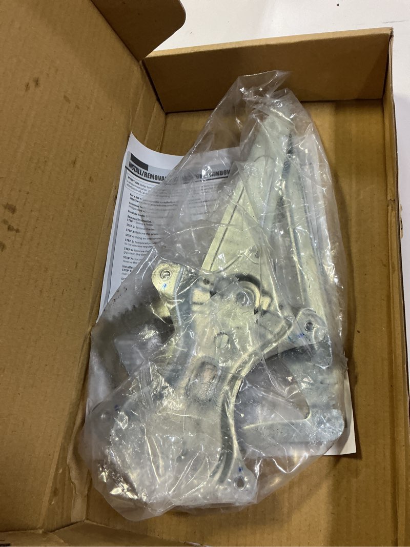 Condition photo showing As Is for dorman 749-733 rear passenger side power window regulator (regulator only) compatible with select toyota models