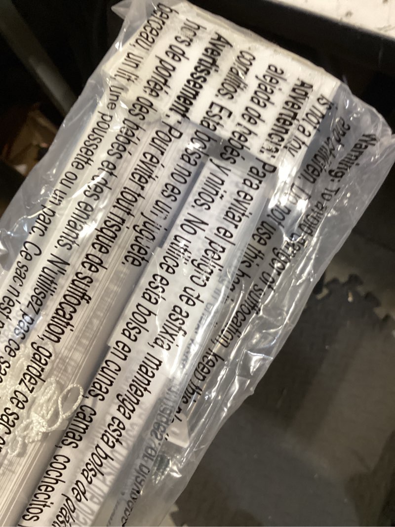 Condition photo showing New/Like New for lazblinds no tools no drill 1" vinyl mini blinds, cordless blinds for windows, light filtering horizontal window blinds & shades, 25" w x 48" h, white cordless-white 25" w x 48" h
