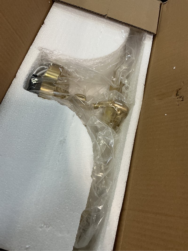 Condition photo showing Good Condition for aiwen led vanity light fixture 9w 22.04 inch bath vanity lights with pc lamp shade retro artwork picture lighs wall sconces for dressing bathroom lighting 3 color temperature brass gold(3 color temperature) 9w/22.04inch