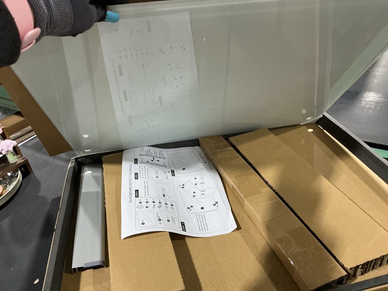 Condition photo showing Good Condition for real glass dry erase board, 18\\\" x 24\\\", tempered glass surface, frameless wall mount, by better office products (bright white)