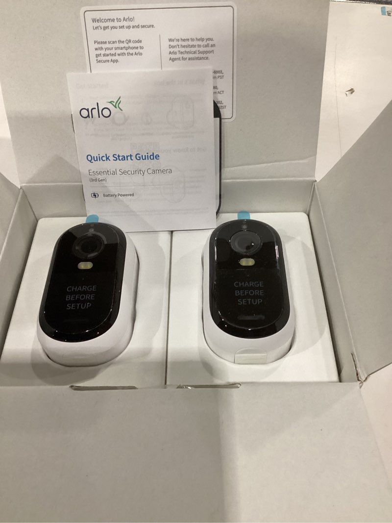 arlo essential security camera 2k (3rd gen, 2025 release) - wireless outdoor camera, battery power, 