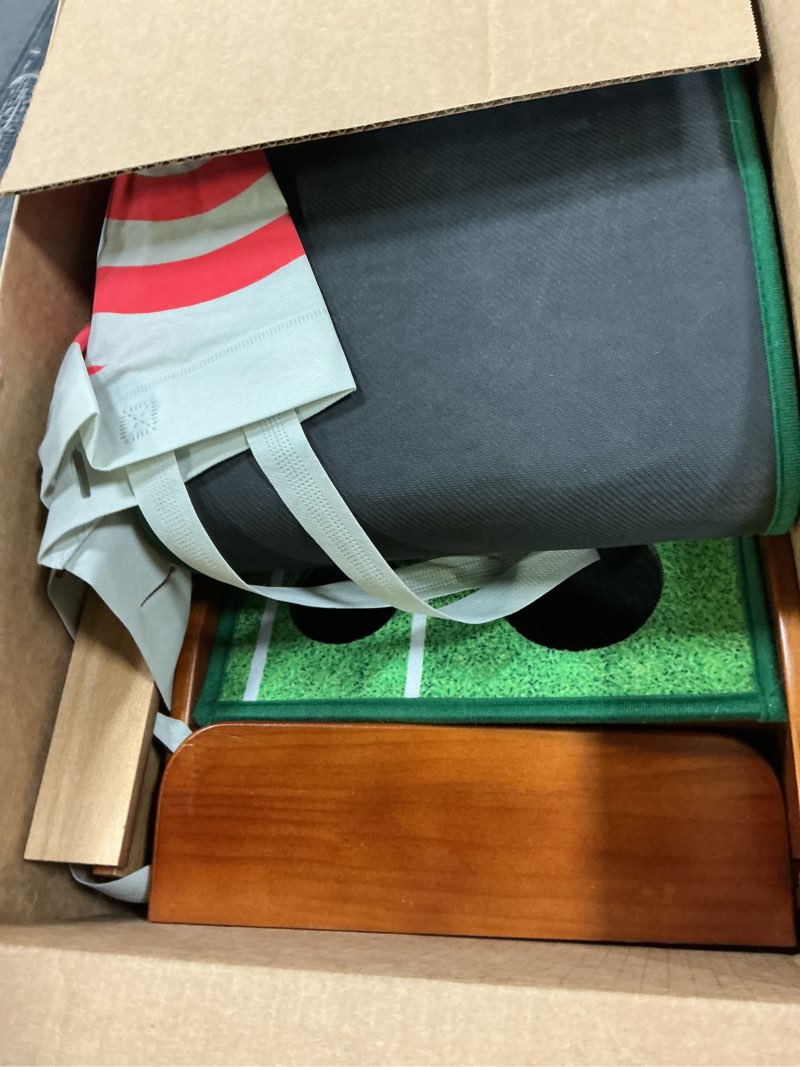 Condition photo showing Good Condition for PERFECT PRACTICE XL Putting Mat – 15.5 ft Indoor Golf Putting Green w/ 2 Holes - Putting mat for Indoors and Outdoors Practice - Golf Training Aid for Home - Golf Accessories and Gifts for Men