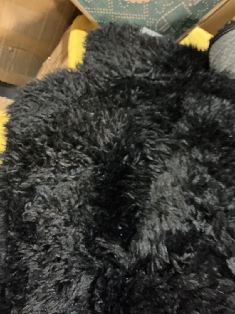 Condition photo showing Good Condition for OHDS Black Fluffy Rug for Bedroom 8x10 ft Large Rug - Ultra Soft & Non Slip Shaggy Area Rug, Comfy D
