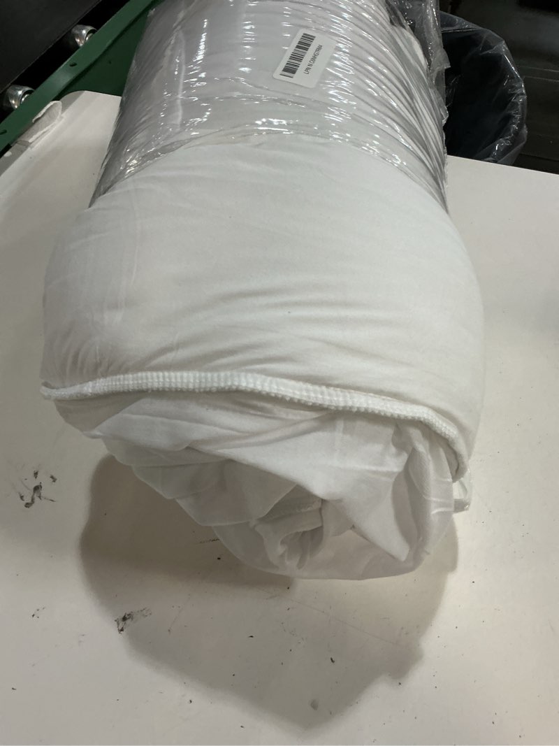 Condition photo showing As Is for ultra soft twin xl size mattress topper - viscose made from bamboo pillow top mattress pad for back pain relief - naturally cooling for hot sleepers, green green twin xl