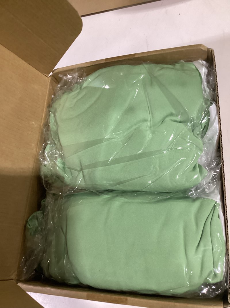 Condition photo showing New/Like New for wokceer sage green backdrop curtain for wedding parties 10x8ft photo polyester backdrop drapes for wedding photoshoot baby shower birthday party curtains photography background 2 panels 5x8ft 10ftx8ft sage green