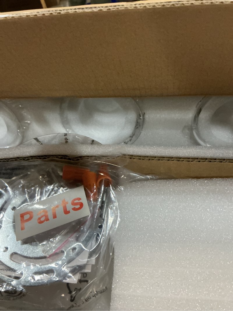 Condition photo showing New/Like New for Bathroom Vanity Light, 3-Light Bathroom Light Fixtures Over Mirror, Traditional Vanity Lights for Living Room, Milk White Bell Glass Shades, Standard E26 Base, Polished Nickel Polished Nickel 3-Light