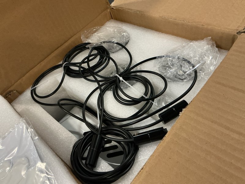 Condition photo showing As Is for ykolupty pendant lights kitchen island 3-lights pendant chandelier for dining room hallway stairwell,led dimmable 2700k-6000k black pendant 3-light