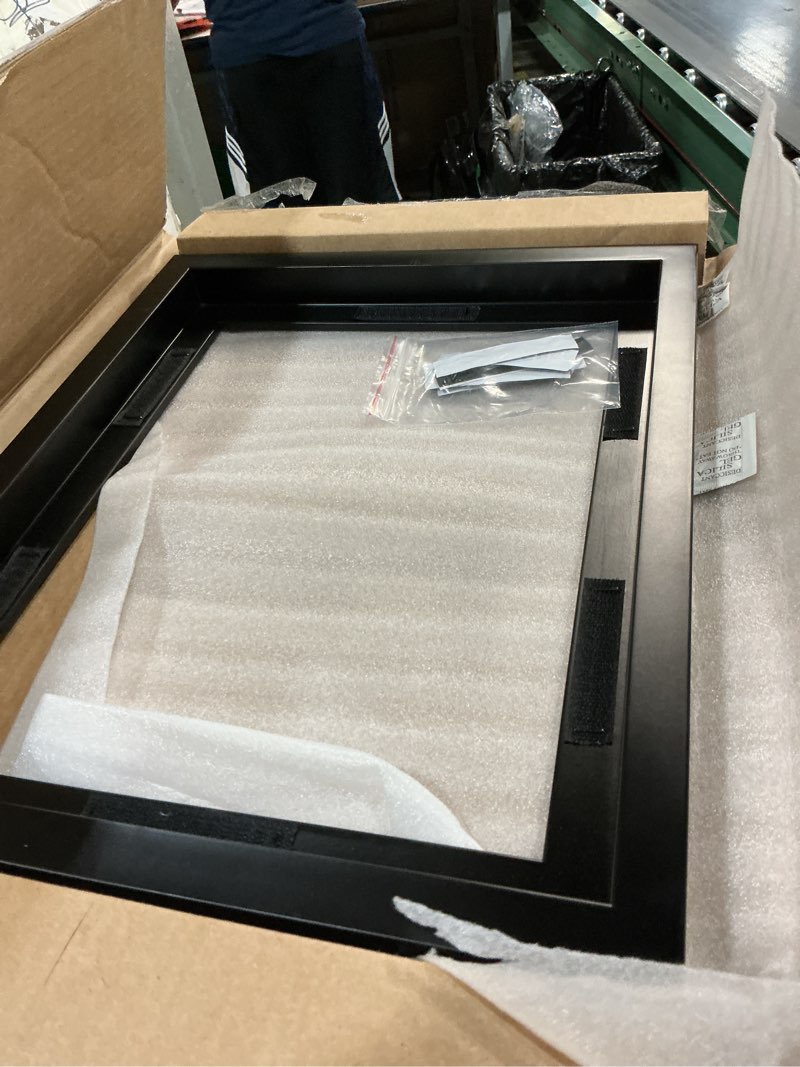 Condition photo showing Good Condition for mcs canvas float frames 11x14 frame, black frame for finished canvases, vertical & horizontal wall hanging large frame with adhesive for canvas paintings (1-pack) 11x14 without mat black