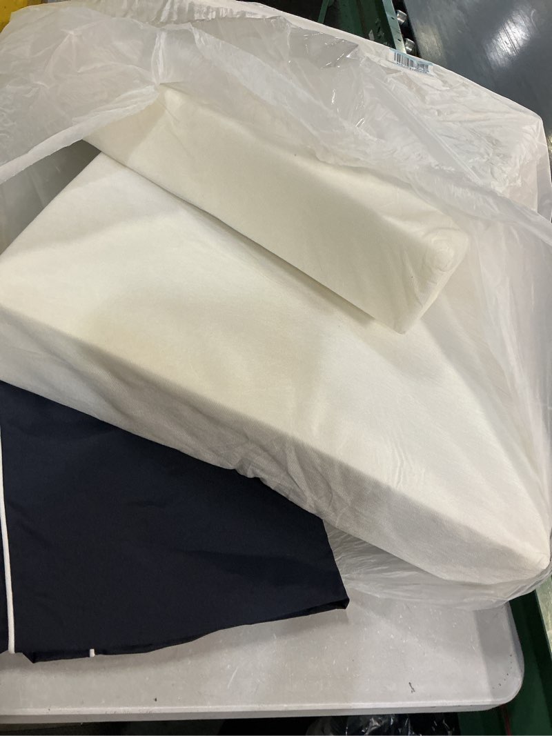 Condition photo showing Good Condition for miulee navy outdoor seat cushion 22x24 inch waterproof & 3 year fade resistant deep seat and back cushion for patio furniture chair sofa couch with handle and adjustable straps navy 22 x 24 x 4 inch