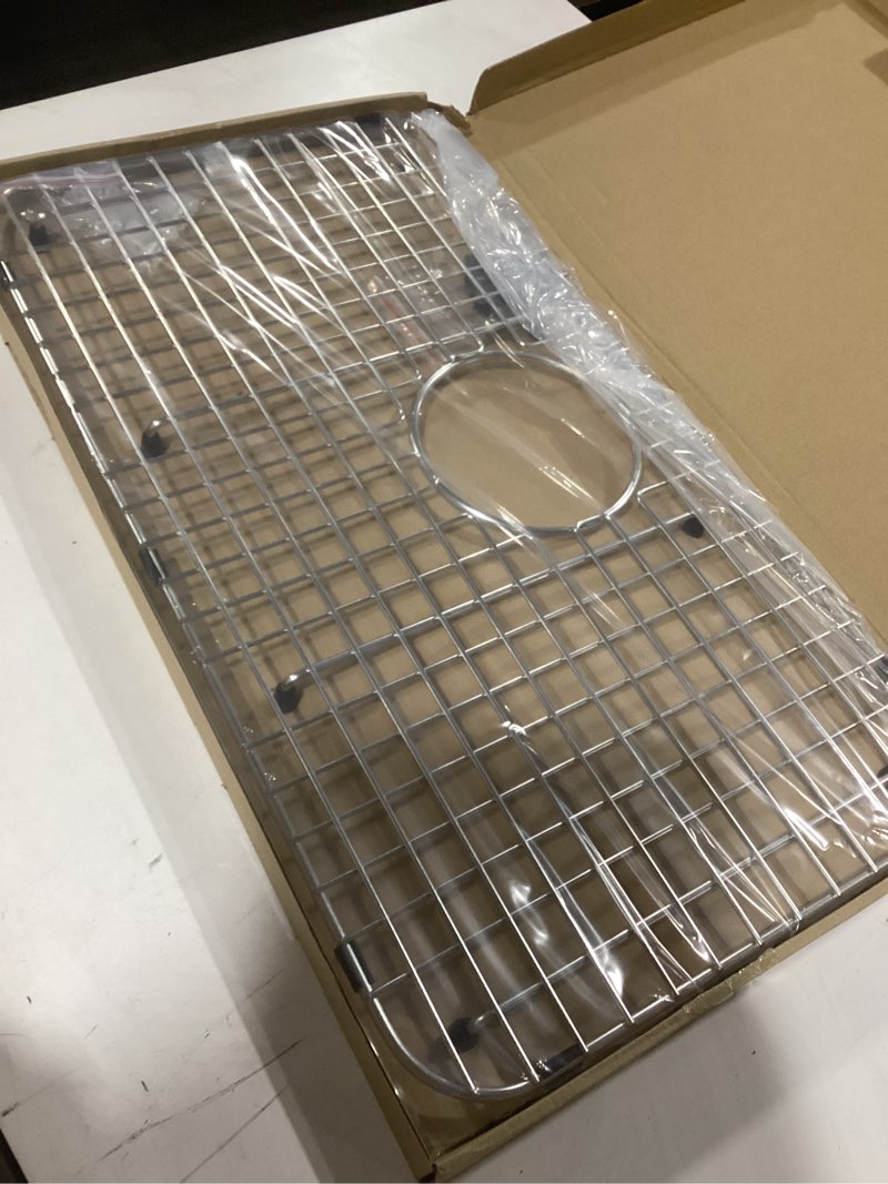 Condition photo showing Good Condition for Serene Valley Sink Bottom Grid 23" X 13" Rear Drain with Corner Radius 2", Sink Protector SVM2313R