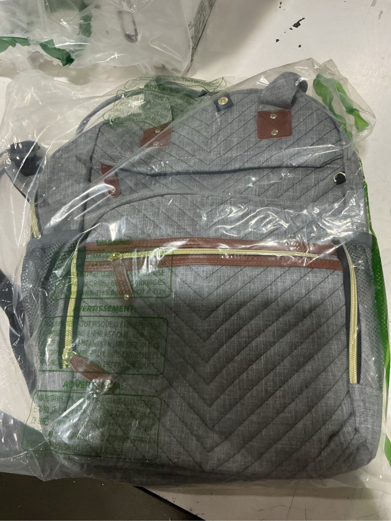 Condition photo showing Good Condition for tuwubi diaper bag backpack, baby essentials travel tote bag, multi function waterproof backpacks, travel essentials with stroller straps & pacifier case - grey grey medium