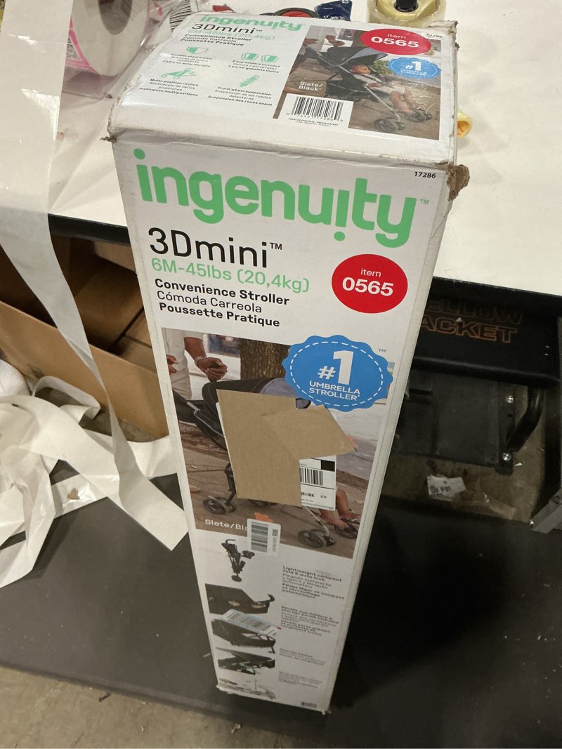 Condition photo showing New/Like New for Ingenuity 3D Mini Convenience Stroller- Slate