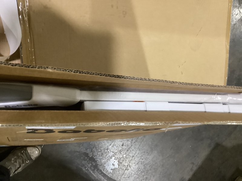 Condition photo showing Good Condition for Babelio Metal Baby Gate, 29-48“ Auto Close Easy Install Pet Gate, Extra Wide Walk Thru Child Safety Gate, Pressure Mounted Dog Gate for Doorways & Stairs, with Y Spindle Rods, White White 30"Tall 29"-48" Wide