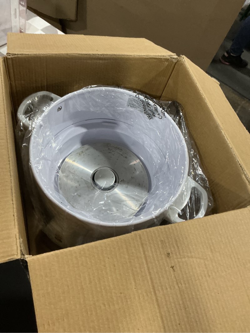 Condition photo showing As Is for Aroma Housewares 14-Cup (Cooked) / 3Qt. Select Stainless Pot-Style Rice Cooker, & Food Steamer, One-