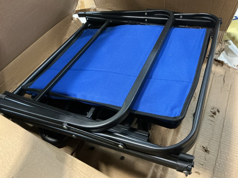 Condition photo showing As Is for collapsible wagon 220 lbs, heavy duty wagon carts foldable, portable wagons for groceries, beach cart with all-terrain wheels & drink holders, utility wagons for shopping, sports, camping, blue